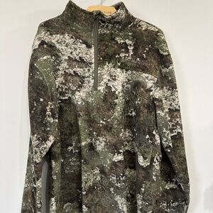 RedHead Men’s Quarter-Zip Camo Fleece Pullover - Medium